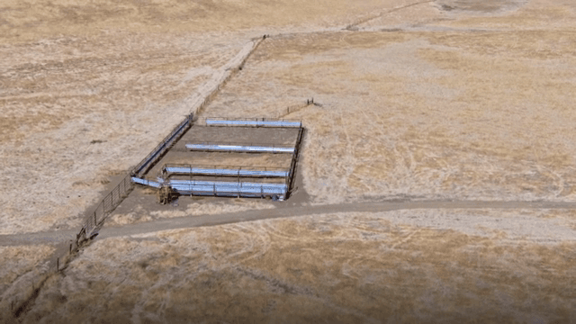 건조한 농지 지역의 항공 뷰