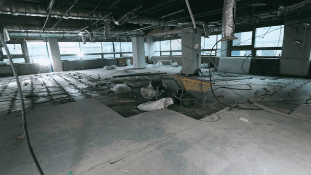 Unfinished interior construction site