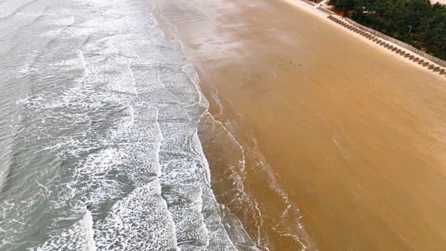 Serene beach with gentle waves