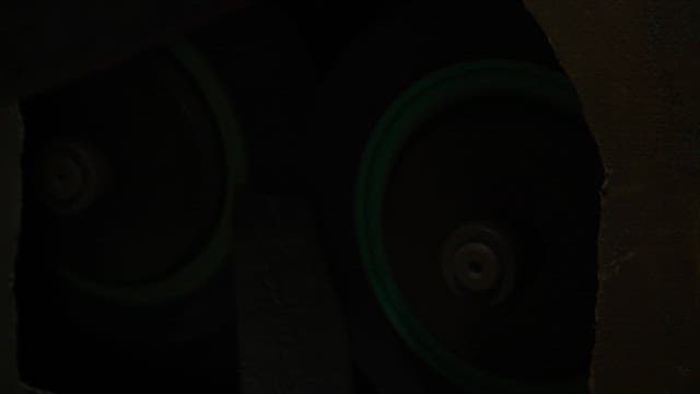 Sparks flying from a grinding machine