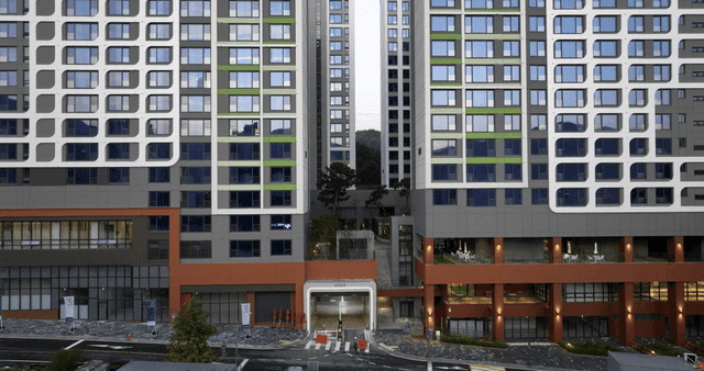 현대 아파트 단지 외관