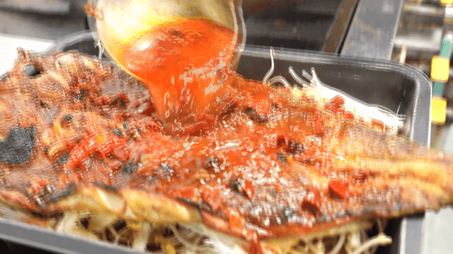 Mala Kaoyu with spicy Mala sauce