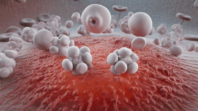 Microscopic observation of leukocyte cells and tissues