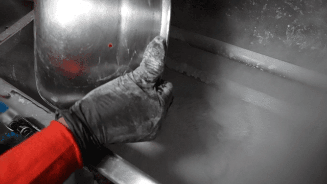Flour poured into large mixing bowl