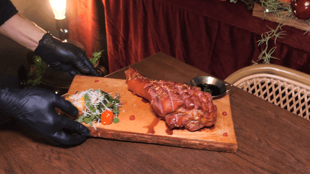 Giant roast turkey leg