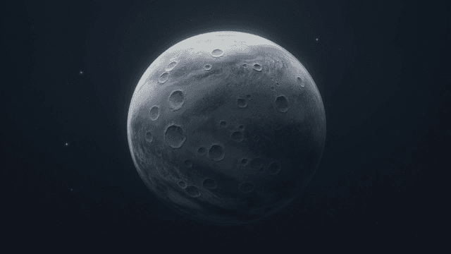 Detailed view of moon's surface