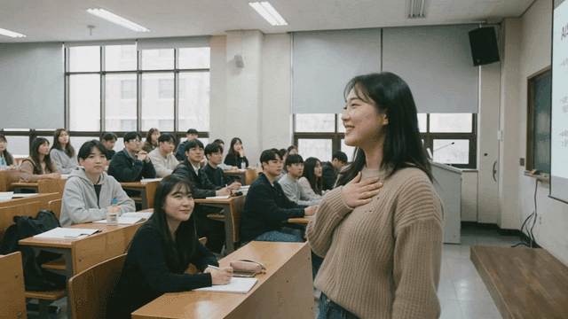 Classroom lectures presented by university students