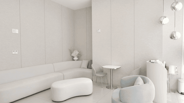 modern lounge with minimalist decor
