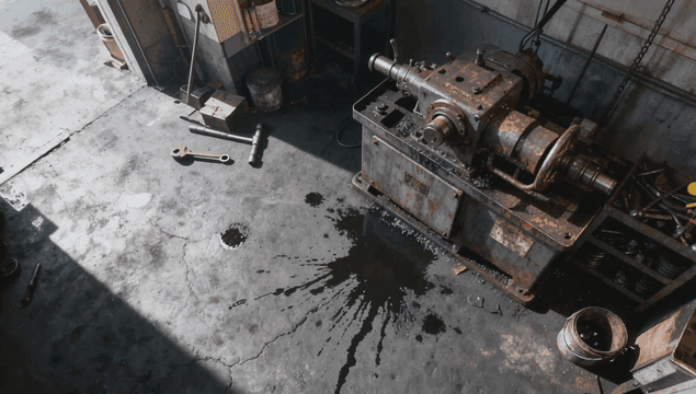 Old machinery and tools in a workshop