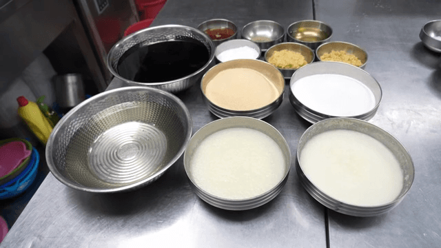 Various ingredients prepared in bowls