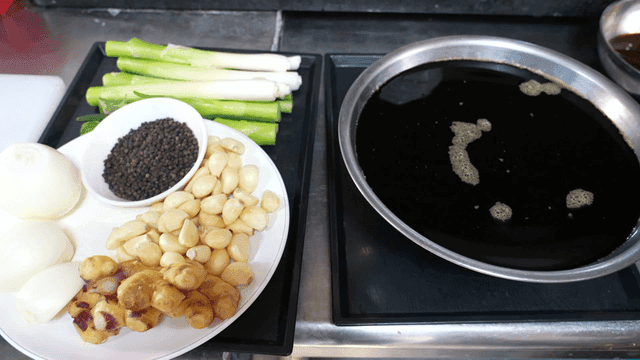 Various ingredients prepared for cooking