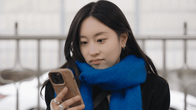 Woman checking her phone