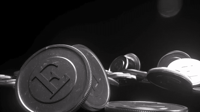 떨어지는 무수히 많은 암호화폐 코인