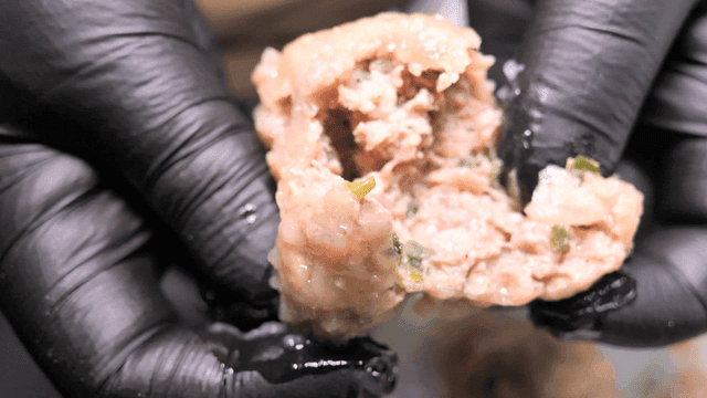 Juicy rolled dumplings that tear apart by hand