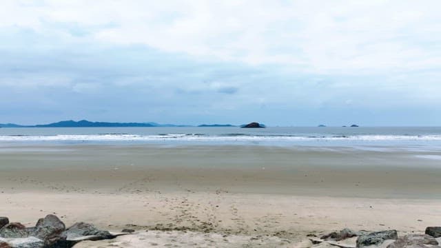 Serene beach with gentle waves