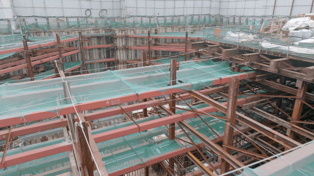 construction site with city skyline