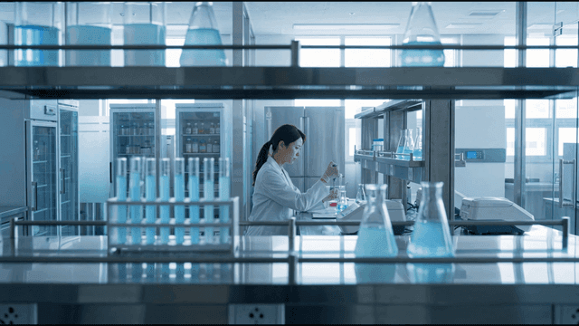 Scientist working in a modern laboratory