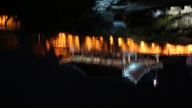 Illuminated Traditional Architecture by Night