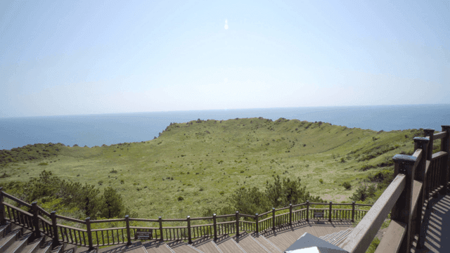 View of coastal fields