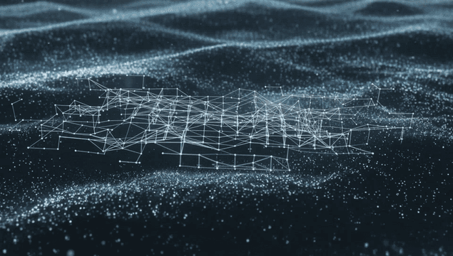 Digital network structure over a dark surface