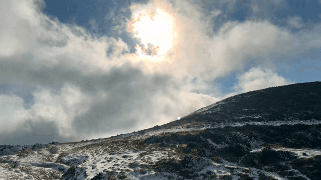 Snow-covered mountain landscape