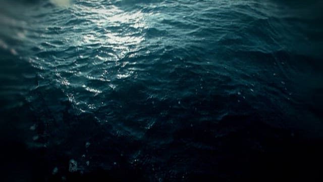 밧줄이 끊기는 미스터리한 수중 장면