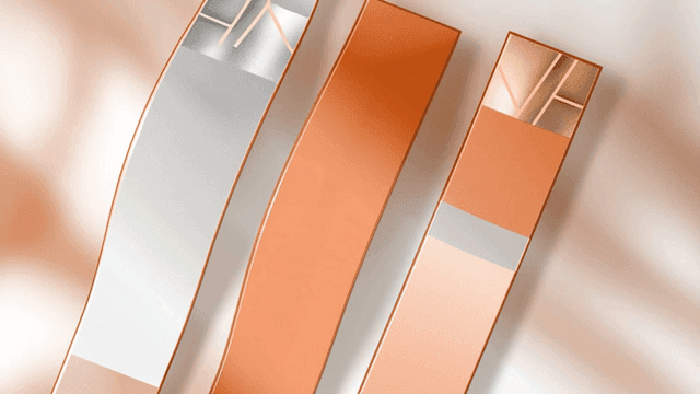 유연한 금속 질감의 주황색 패턴