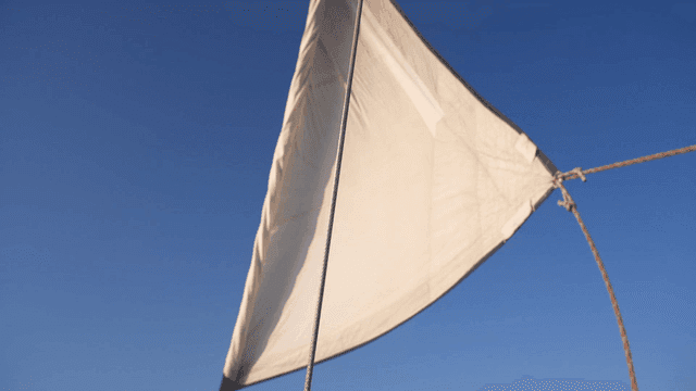 Sailing on a yacht with a view of the sea