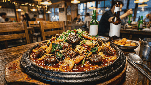 Stir-fried sundae at cozy restaurant