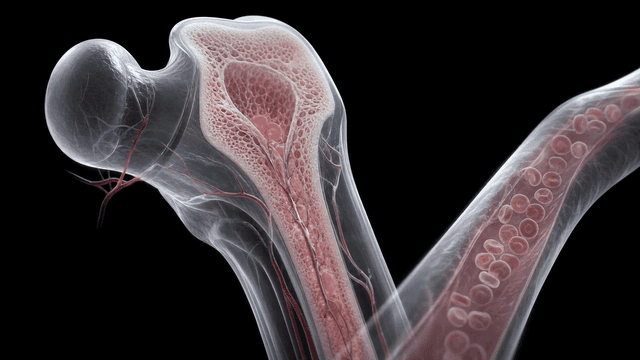 Detailed view of human bone structure