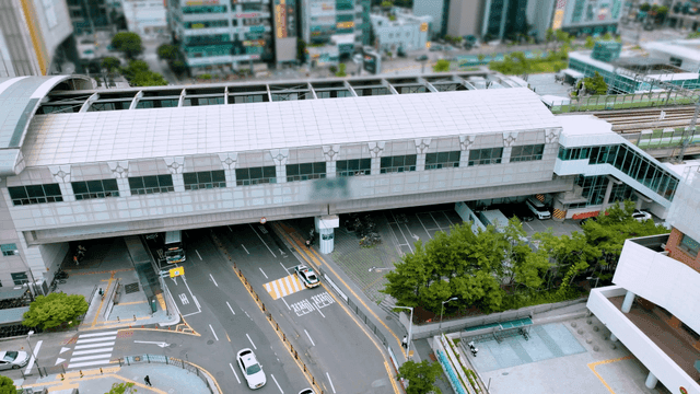 City center train station with road access