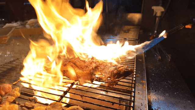 Torch-grilled fish