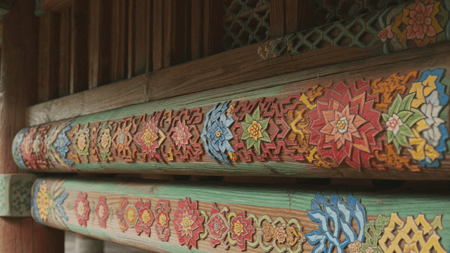 Traditional Korean wooden carvings
