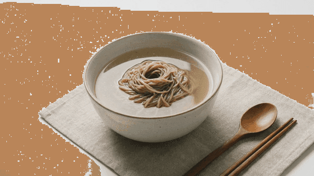 Bowl of buckwheat noodles