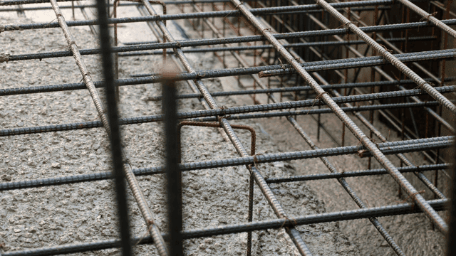 Concrete pouring at a construction site