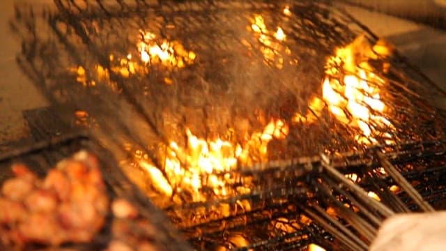 Grilling Meat Over Direct Fire