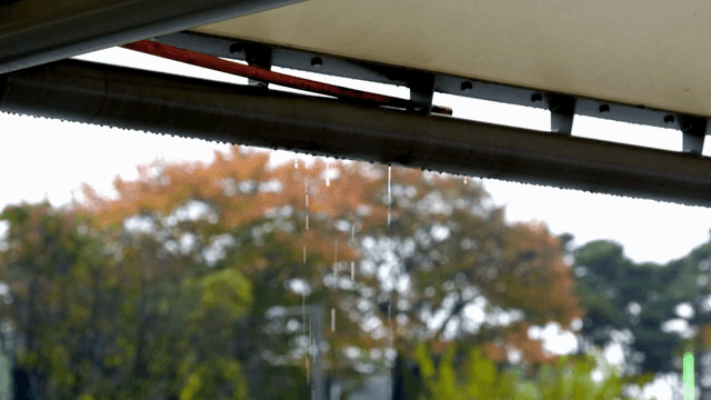 지붕에서 떨어지는 빗방울