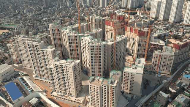 High-rise apartment complex under construction