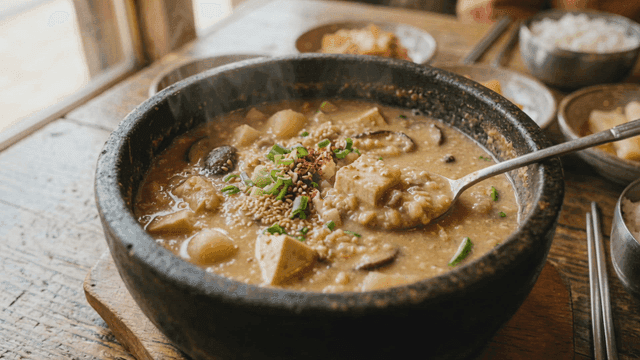 Hot soybean paste stew with tofu
