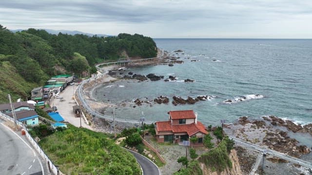바다 전망의 해안 경관