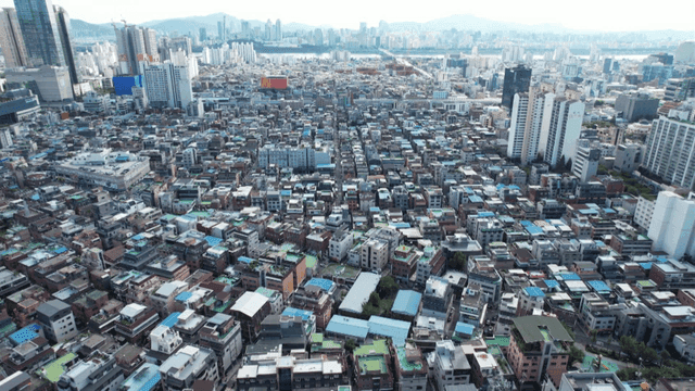 밀집된 주택가 풍경