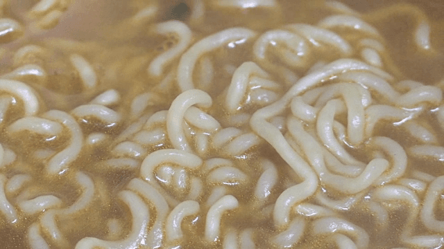 한국식 라면 클로즈업