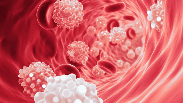 혈액 세포들의 현미적인 관찰