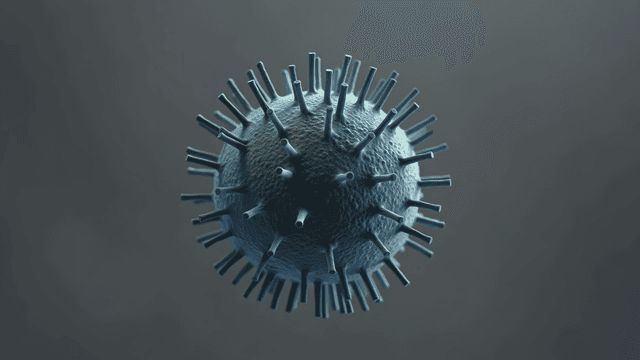 Detailed view of virus structure