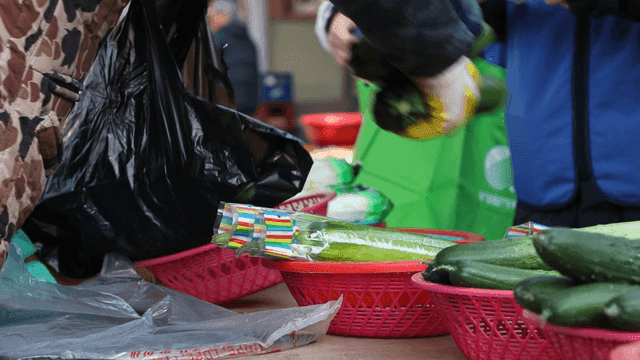 Fresh vegetables from traditional market