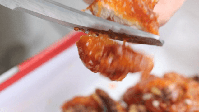 Sweet and spicy Korean chicken with walnuts