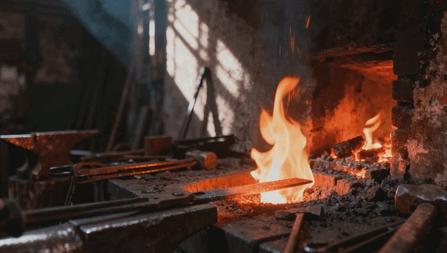 대장간의 불타는 금속