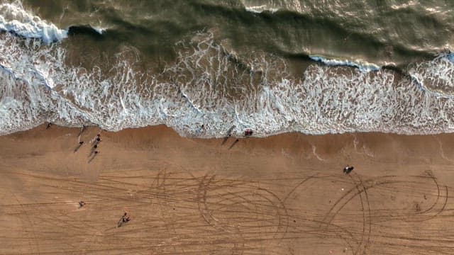 Serene beach with gentle waves