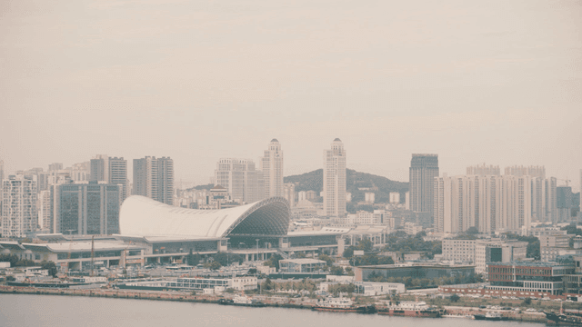 Cityscape facing the sea