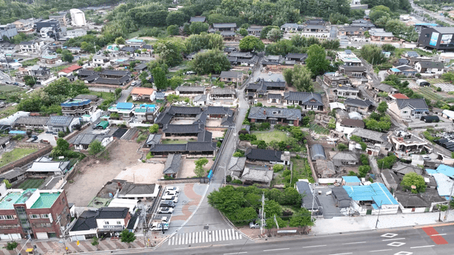 Traditional Korean village gathered in rural village